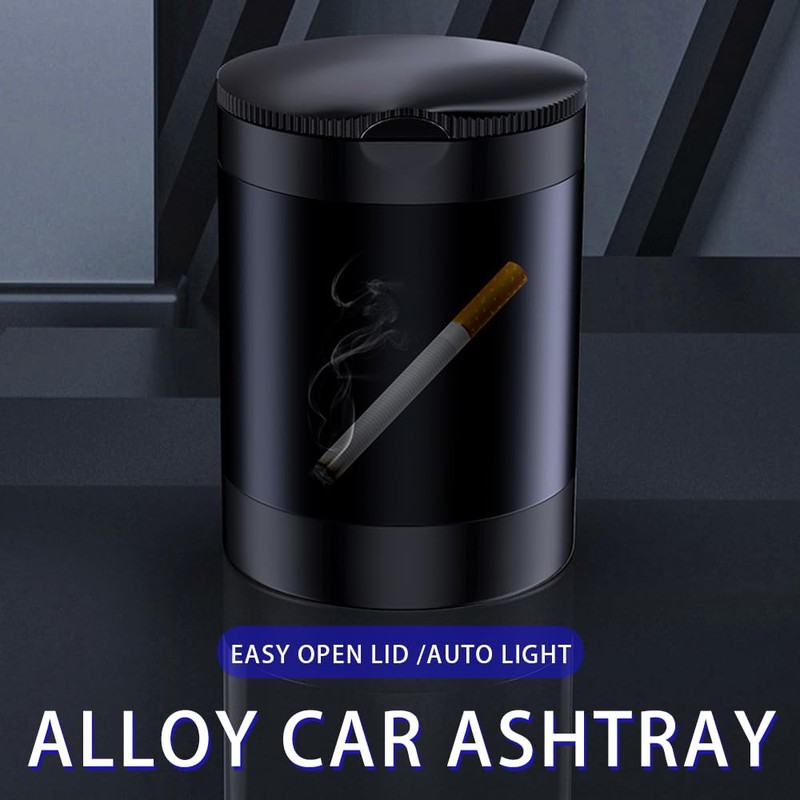Tmengdao Car Ashtray with Lid Smell Proof,Smokeless Ashtray for Cup