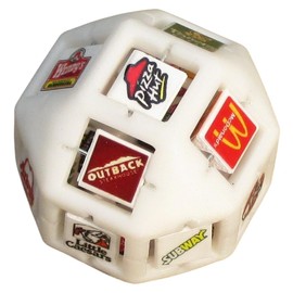 Food Selector Patent die - Amazing Die with 54 Different Restaurant Chains - Gift for Him Her Couples Date Gift Ideas Decision Dice Any Occasion Birthday Valentines Christmas Girlfriend Boyfriend.