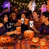 100 Pack 16oz Halloween Plastic Cups - Orange & White
