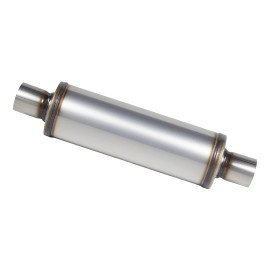 3" Inch 304 Stainless Steel High Performance Modified Racing Muffler Straight Pipe for Exhaust Tuning System Car ExhaustSize: 3" Inlet (ID)3" Outlet (ID), Color: Sliver