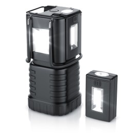 Brandson - LED camping lamp lantern - 2 removable torches - LED camping light - energy efficiency class A