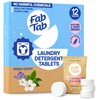 Fab Tab Natural Laundry Tabs - Plant-Based, Plastic-Free Detergent, Suitable
