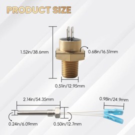 LEDBarz Sensor Kit for Pentair Pool Heater Parts (42002-0024S + 42001-0063S + 42001-0053S) - 3-Pack Flue Sensor & High Limit Switch & Thermistor Compatible with MasterTemp 400/SR200/SR333/SR400