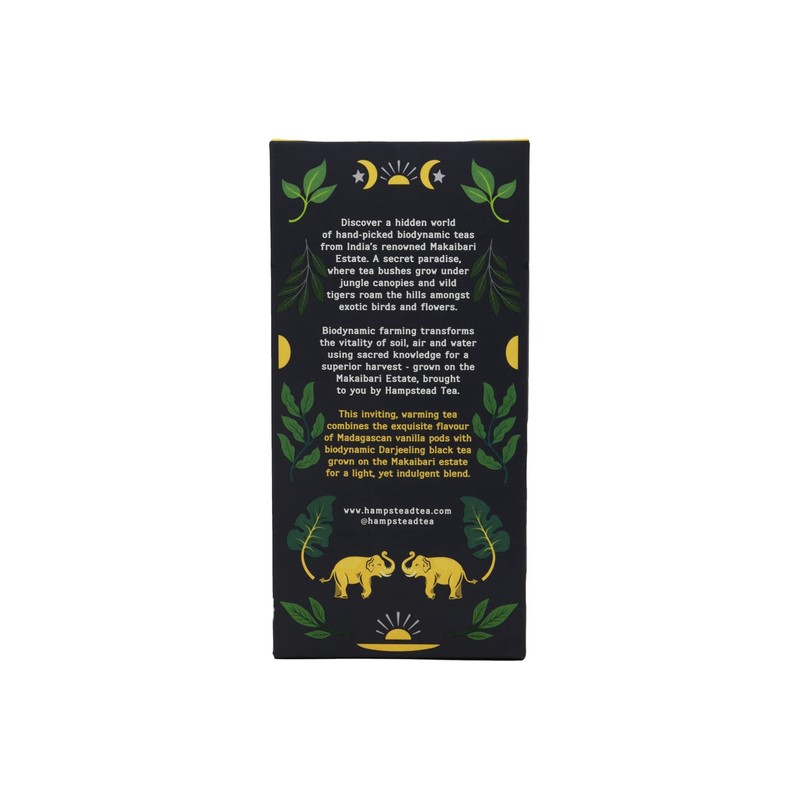 Hampstead Organic French Vanilla Tea Sachets (Pack of 4, Total