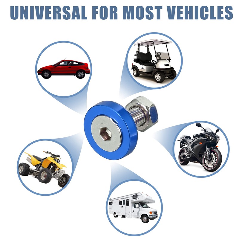 Motoforti 20pcs Motorcycle Blue Fender Bumper Washer Bolt Nuts Kit