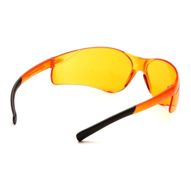 Pyramex S2540S Ztek Safety Glasses Orange Lens Orange Frame ANSI