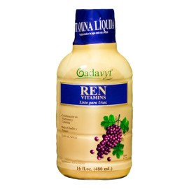 Gadavyt Renal Vitamin Liquid 16 Oz (480 Ml) Sabor Uva