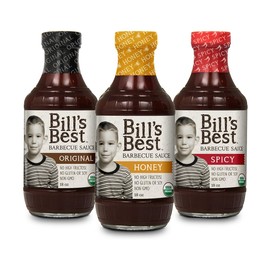 Bill's Best BBQ Sauce Variety 3 Pack, Premium Organic Recipe, Gluten Free, Family Operated, 18 ounce