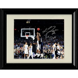Framed Kris Jenkins Championship Winner - Villanova Basketball - Autograph Promo Print (Black Cherry, 8x10)