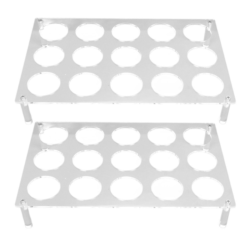 2 Set 15 Slots Flat Countertop Coffee Pod Holder Flat