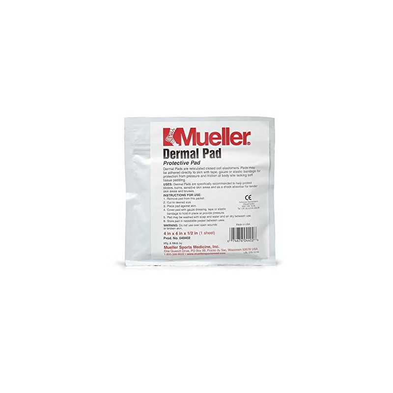 Mueller Dermal Pads, 4" x 4" x 1/2" thick -