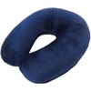 World's Best Microfibre Feather Soft Neck Pillow Navy Blue
