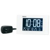 Seiko DL215W Radio Controlled Digital Desk Clock, White, 3.7 x