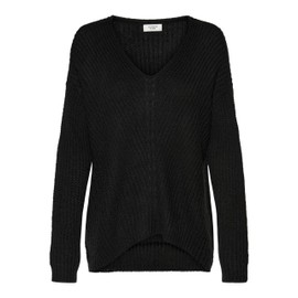 JDY Women's JDYNEW Megan L/S Pullover KNT NOOS Sweater, Black, M