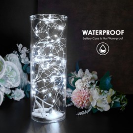 12 Pack Fairy Lights Battery Operated String Lights，7FT 20LED Waterproof Silver Wire Christmas Lights Outdoor,Firefly Mini Lights for Bedroom Party Birthday Wedding Home Decor