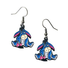 Cartoon Cute Donkey Eeyore Earrings Stud, Zinc Alloy Earrings for Women and Men