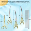 CITYWISH Dog Grooming Scissors,Curved Thinning Shears Dog Grooming with Safety