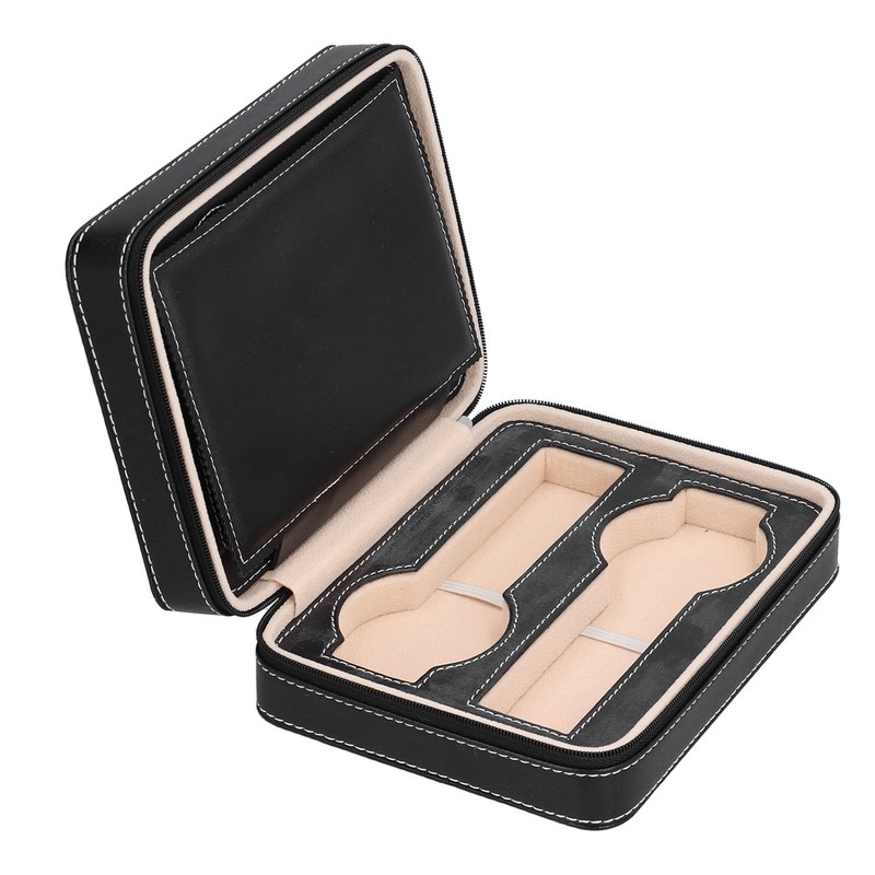 Watch Box Microfiber Leather Soft Lining Exquisite Double Layer Design