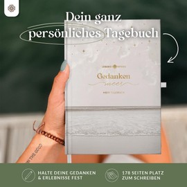 Lebenskompass® Gedankenmeer - Thought Diary "Peace" - Diary for Adults - Feeling Diary, Mood Diary to Fill in - Journal Book for More Mindfulness in Everyday Life