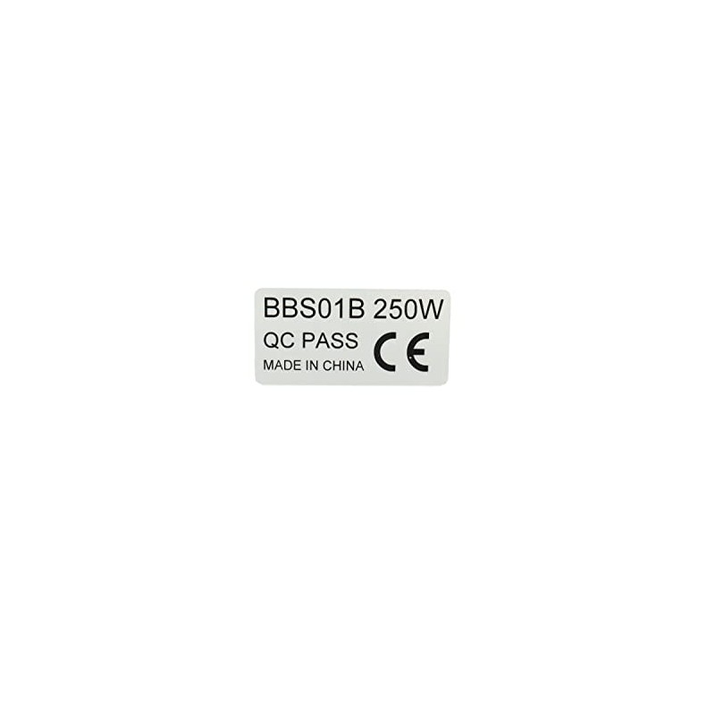 2 x Motor Legal Sticker Type Plate 250 W 36