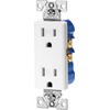 Eaton TR1107-9W Tamper Resistant Decorator Duplex Receptacle, White