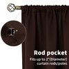 BGment Brown Blackout Curtains 45 Inch Long for Bedroom Kitchen