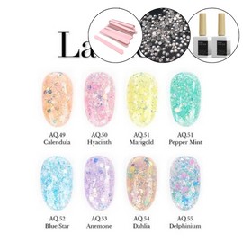 Diesel Aurora Queen Lafleur glitter gel 8-piece set + 2 diesel top gels / 디젤 오로라퀸 라플레르 글리터젤 8종 세트+디젤탑젤2개