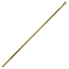 Westbrass D120-01 3/8" x 20" Bullnose Faucet Riser Supply Line, 1 Pack, PVD Polished Brass