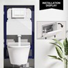 OasisFlow Wall Mounted Toilet Tank Panel Suitable for Concealed Tanks,