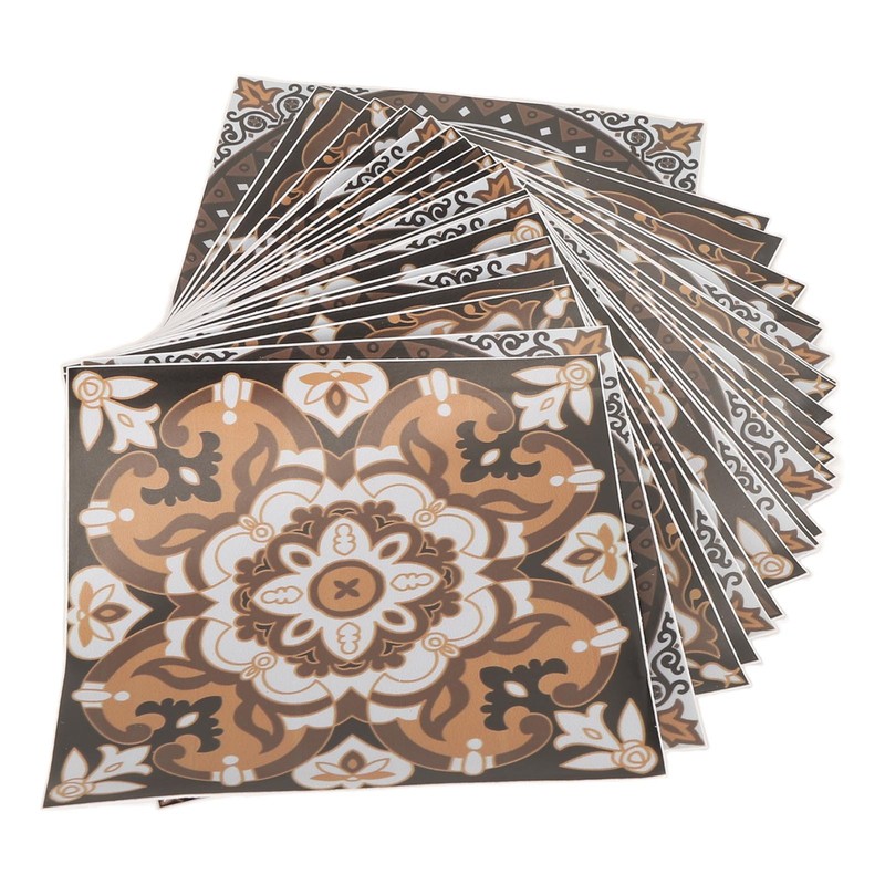24Pcs Tile Sticker 15 X 15cm Waterproof Oil Resistant Retro