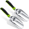 2 Pcs Soil Scoop 13.39 x 3.82 Inch Aluminum Transplanter