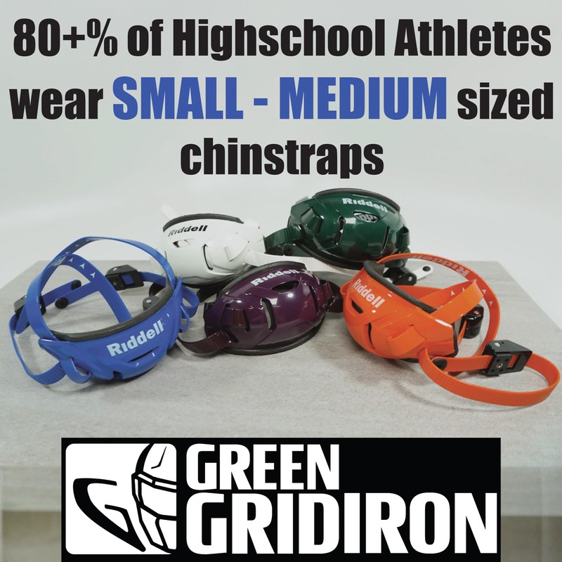 Green Gridiron Riddell SpeedFlex Hard Cup Cam-Loc Chinstrap + Chrome