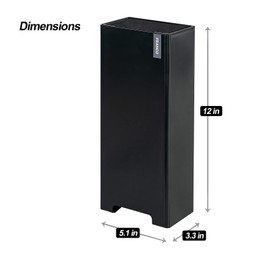 COELO Smart Mask Storage Box(Flip-Type) with Adhesive Tape and Non-Slip Pads Open-Outlet Magnet Attached Multipurpose Tissue Holder Modern Design Dispenser for Home, Office and School, Black