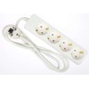 GLT 3 x Paccs 4-Way Multiple Sockets White Power Strip,