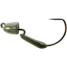 Z-Man Finesse Bulletz Jighead, Freshwater, 1/6 oz, #1 Hook, Green Pumpkin, Package of 3 (FBH16-01PK3)