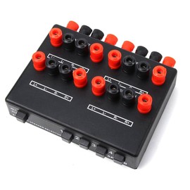 Roarrter Mini 2-IN-4-OUT Stereo Audio Selector Amplifier Switcher Box Speaker Splitter SP-24B Speaker Selector Box Durable Easy Install, 500414883