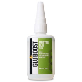 GluBoost - Master Thin Super Glue - Clear Strong Super Thin CA Glue for Woodworking, General Repairs, Hobby and More, Cyanoacrylate Glue for Wood, Plastic, Ceramic, Metal, Rubber and More