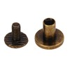 200 Set Chicago Screws Set 9.5x8mm Hard Thick Brass Uniform