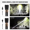 SKYFIRE Rechargeable Flashlight High Lumens,8000mAh Super Bright Flashlight,Zoomable,4 Modes,Waterproof LED