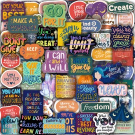 110PCS Motivational Stickers, Healing Journey Vision Board Supplies, Inspirational Positive Affirmation Spiritual Goal Setting Stickers for Spiritual Goal Setting Planner, Journal
