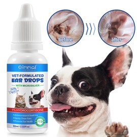 Dog Ear Drops, Dog Ear Cleaning, Gentle Ear Solution for Dog, Hypoallergenic Ear Wash for Dog, Preventing Infections, Itch Relief, for Daily Use, 2fl oz / 60ml