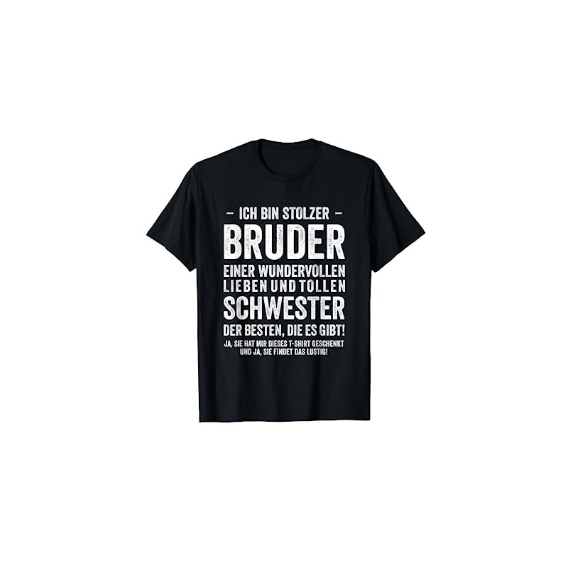 Birthday Gift Funny Ich bin Stolzer Bruder Sister T-Shirt