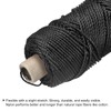 sourcing map Twisted Mason Line Nylon Twine String Cord Black