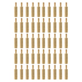 YOKIVE Pack of 60 M2 Spacers Screws Brass Knurled PCB Spacers Keep Height Consistent Perfect for Motherboard (Gold Tone 10 mm + 4 mm)