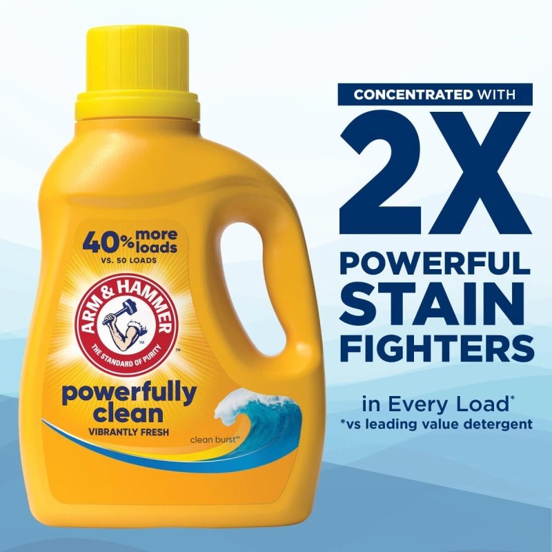 Arm & Hammer Clean Burst, 105 Loads Liquid Laundry Detergent,