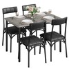 CABIHOME Dining Table Set for 4 with Cushion Chairs, 5