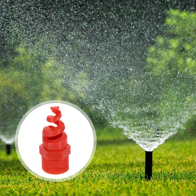 sourcing map 6Pcs Spiral Cone Nozzles, 3/4" Male PP Plastic