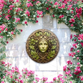 KVTTOZA 2PCS Outdoor Metal Wall Art, 11.8Inch Tree Woman Man Wall Decors Gardens Guardian Decor Wall Art Plaque for Indoor Outdoor Room Garden Porch Fence Decor