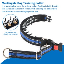 Mayerzon Martingale Collar for Dogs, No Pull Dog Collar with Reflective Strip for Small Medium Large Dogs, Anti Pulling Dog Collar with Buckle for Walking Training, Safe for Night Walk