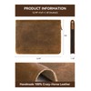 Carpetene Genuine Leather Portfolio, Professional Padfolio Binder Organizer with Zipper,